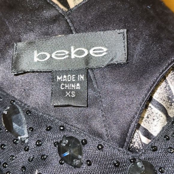 BEBE Women’s Y2K Stretch Silk Cocktail Formal Maxi Dress Gown size XS - Picture 13 of 14